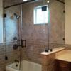 French Door Style Tub Enclosure with Oil Rubed Bronze Hardware